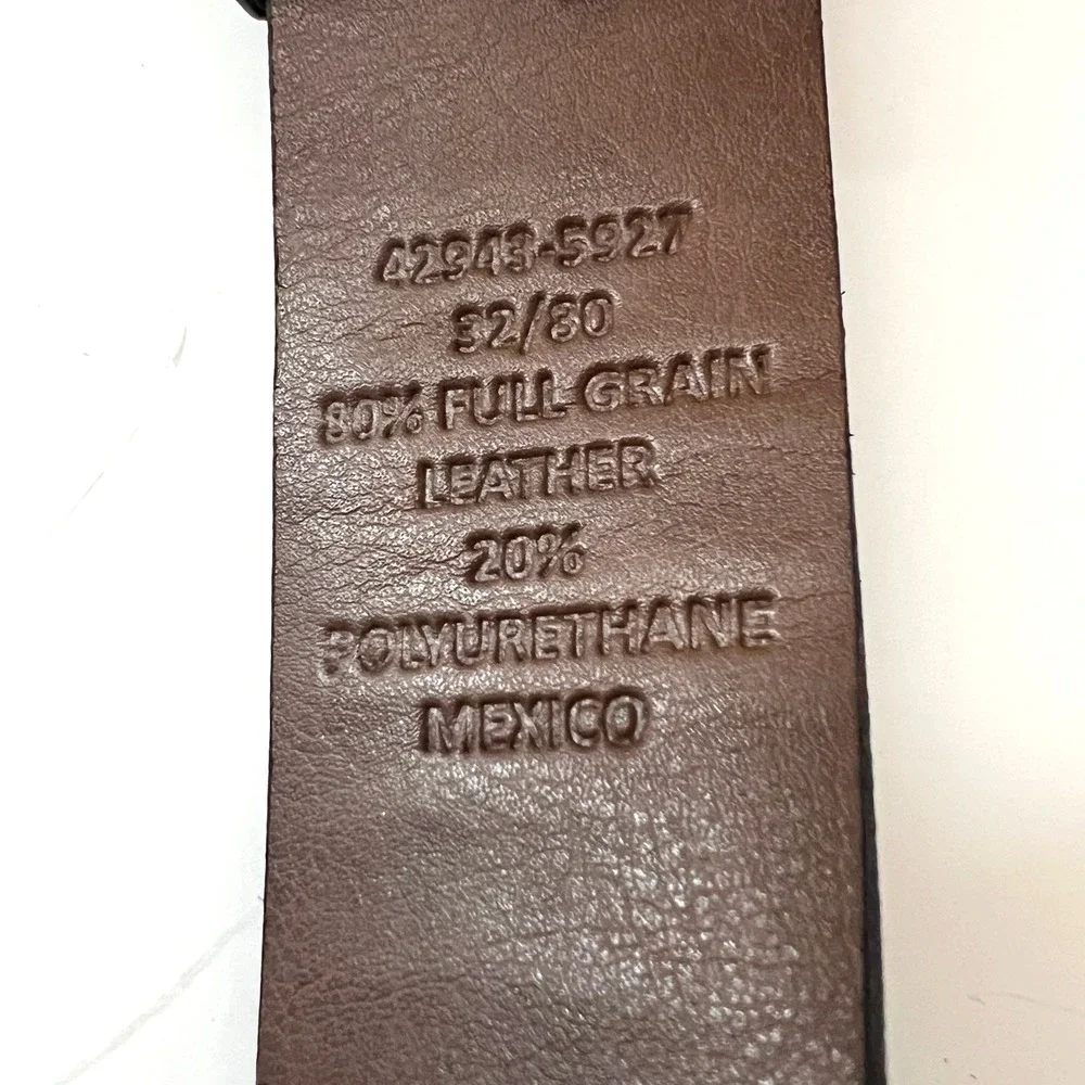 Signature Levi Strauss‎ & Co. Black Leather Belt Casual Reversible 32/30